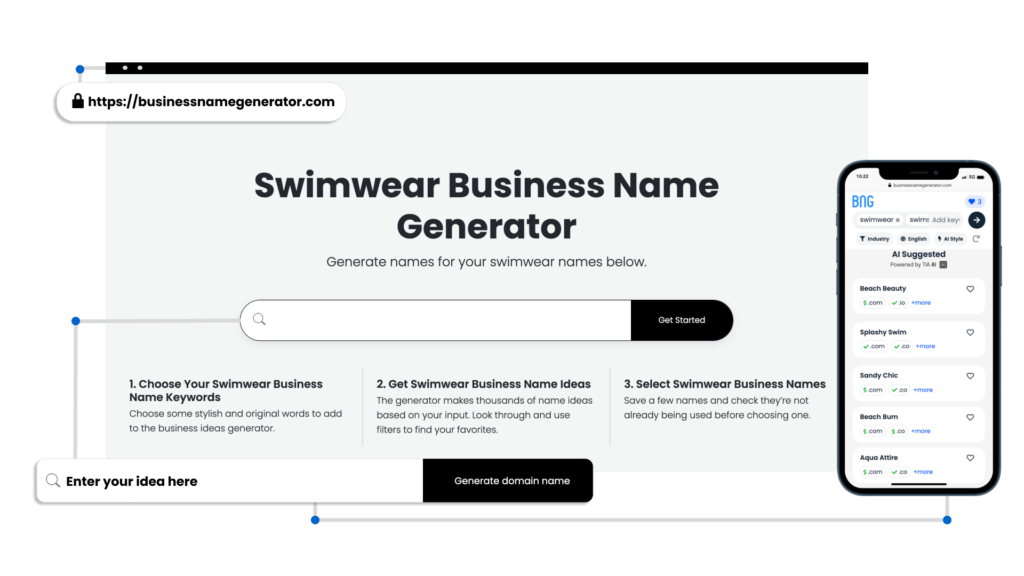 How to use our Swimwear Business Name Generator