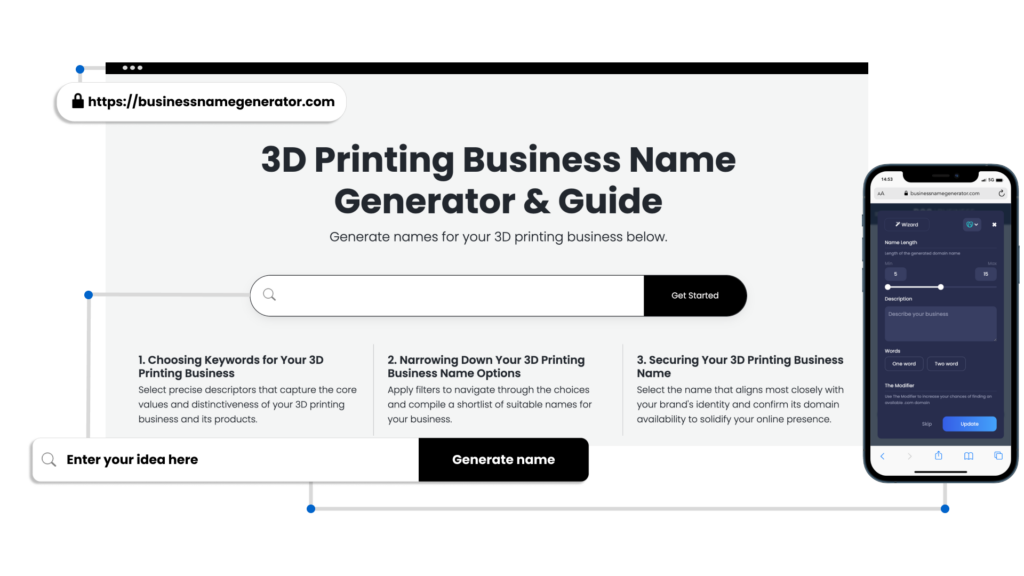 How to use our 3D Printing Business Name Generator