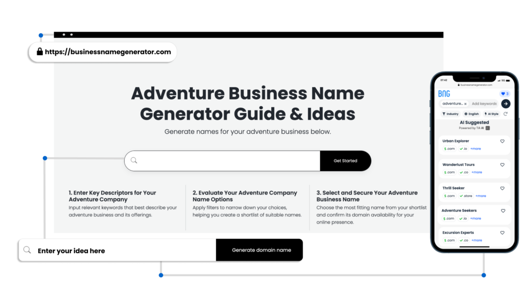 How to use our Adventure Business Name Generator