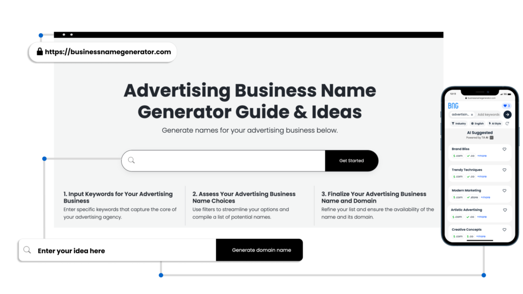 How to use our Advertising Business Name Generator