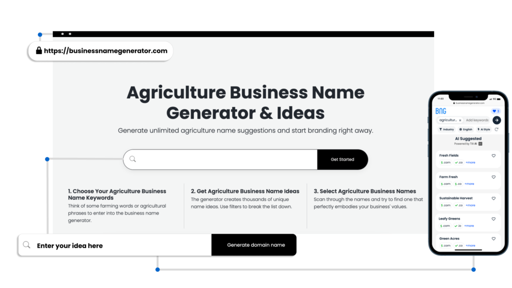 How to use our Agriculture Business Name Generator