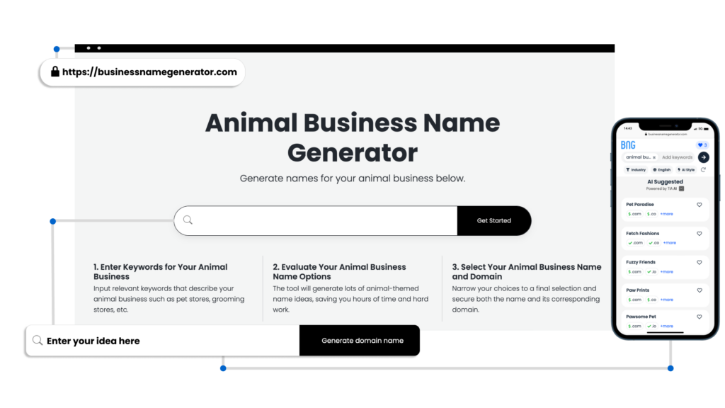 How to use our Animal Business Name Generator
