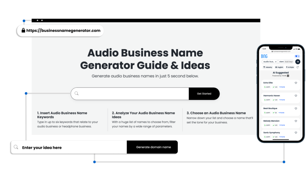 How to use our Audio Business Name Generator