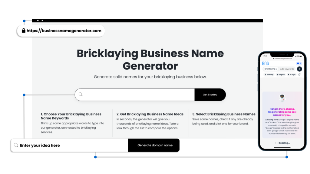 How to use our Bricklaying Business Name Generator