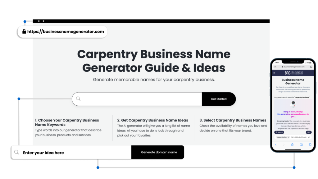 How to use our Carpentry Business Name Generator