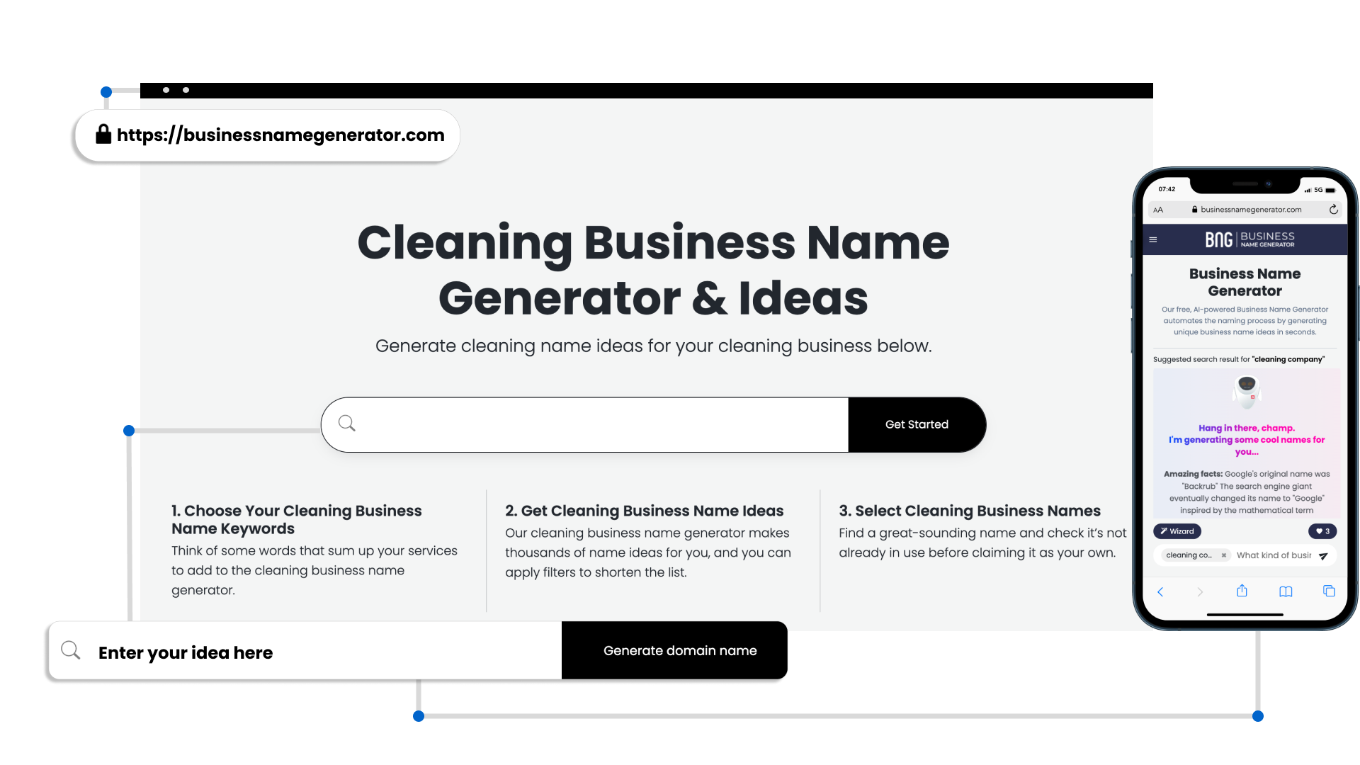 How to use our Cleaning Business Name Generator