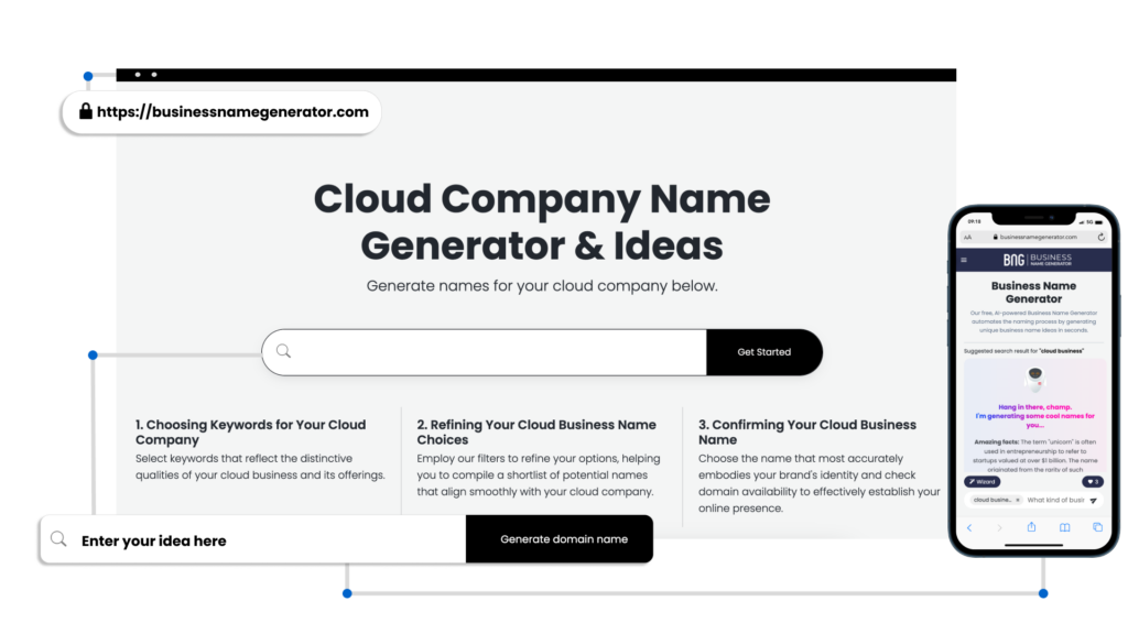 How to use our Cloud Company Name Generator