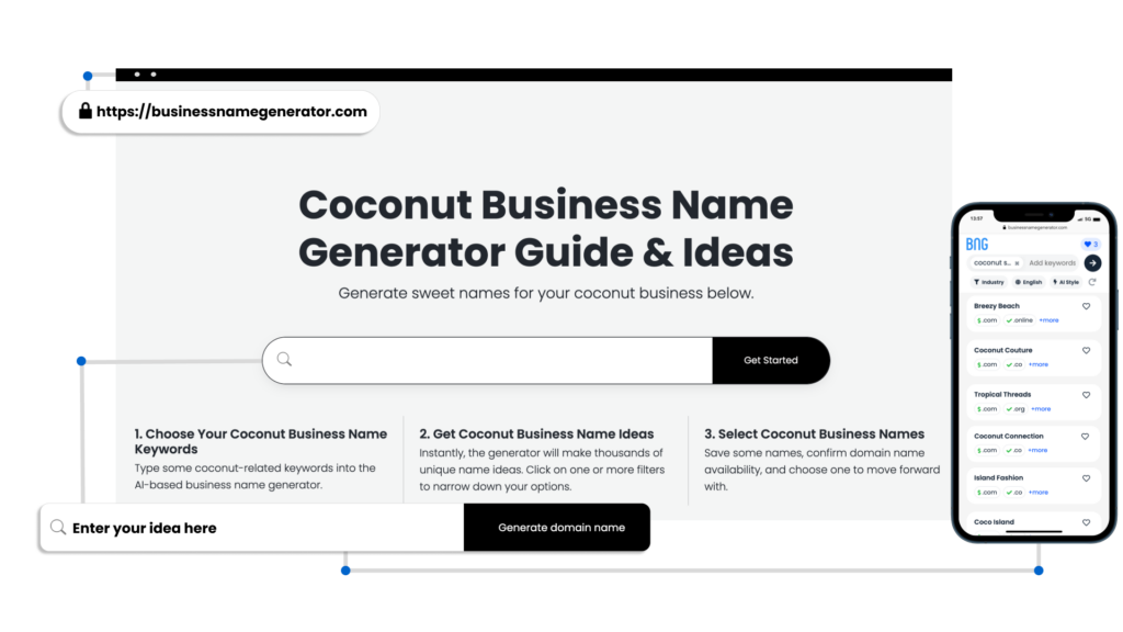How to use our Coconut Business Name Generator