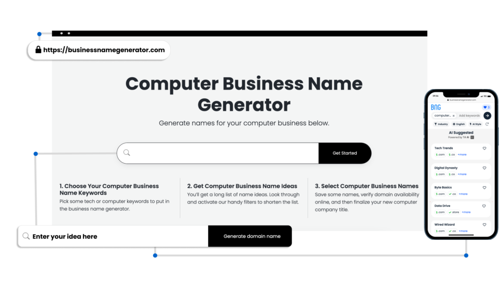 How to use our Computer Business Name Generator
