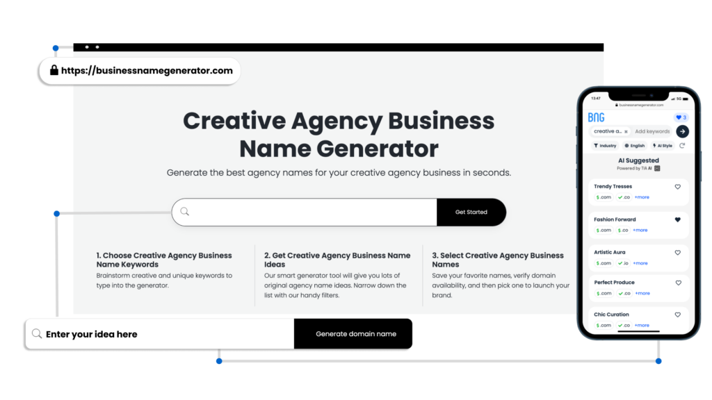 How to use our Creative Agency Business Name Generator