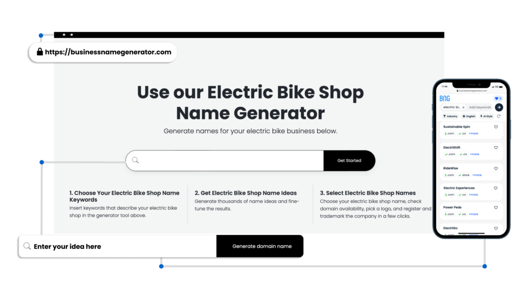 How to use our Electric Bike Shop Name Generator