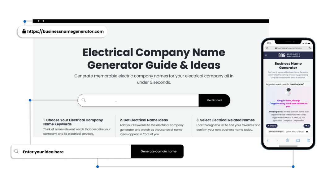 How to use our Electrical Company Name Generator