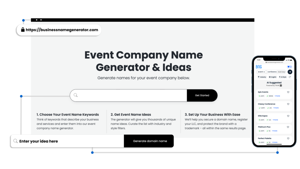 How to use our Event Business Name Generator