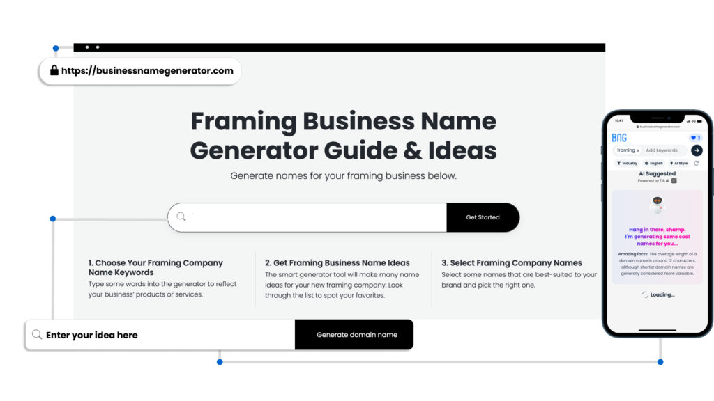 How to use our Framing Business Name Generator