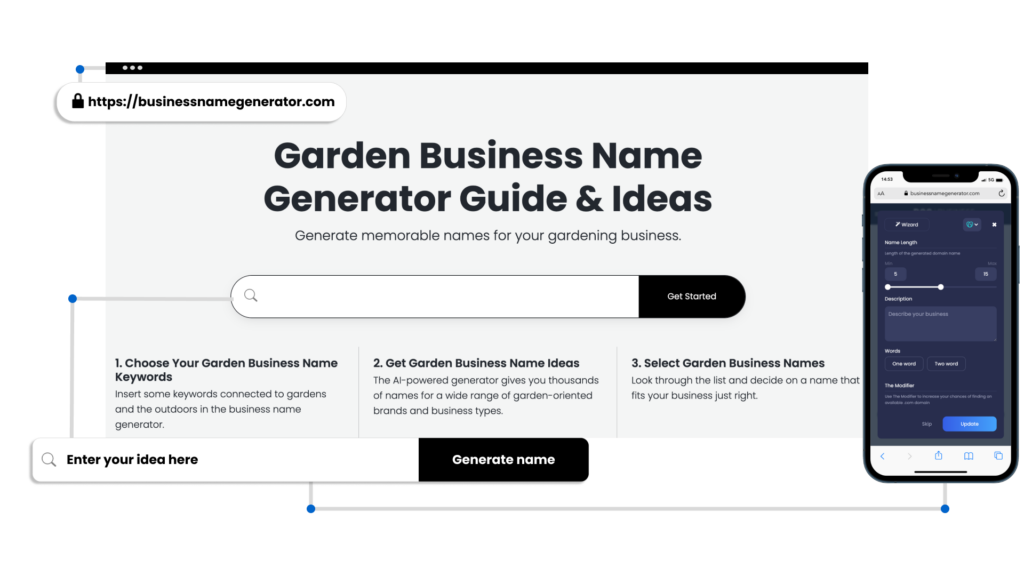 How to use our Garden Business Name Generator