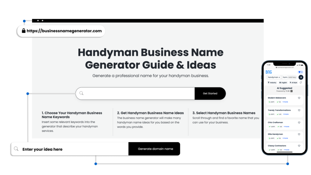 How to use our Handyman Business Name Generator