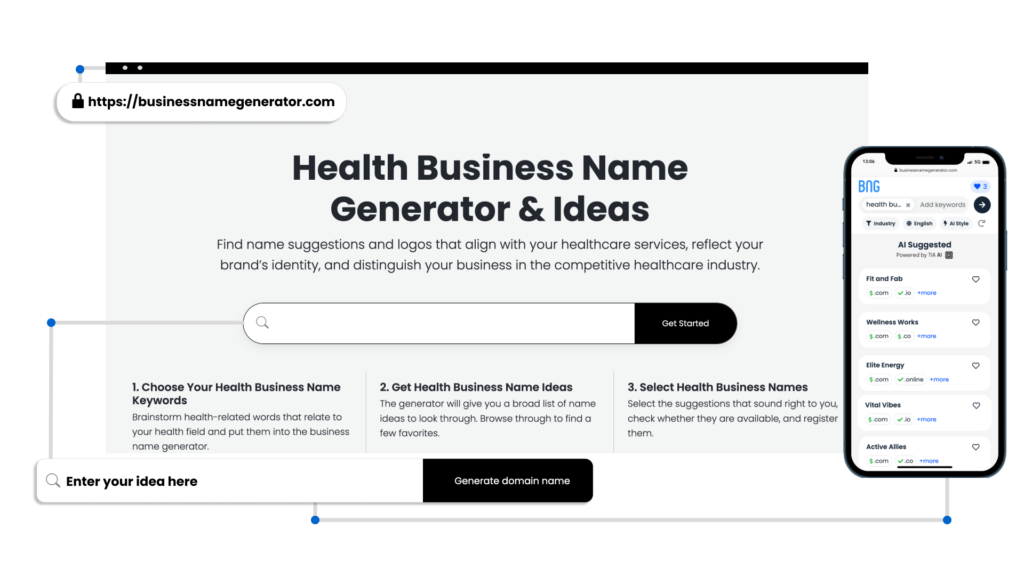 How to use our Health Business Name Generator
