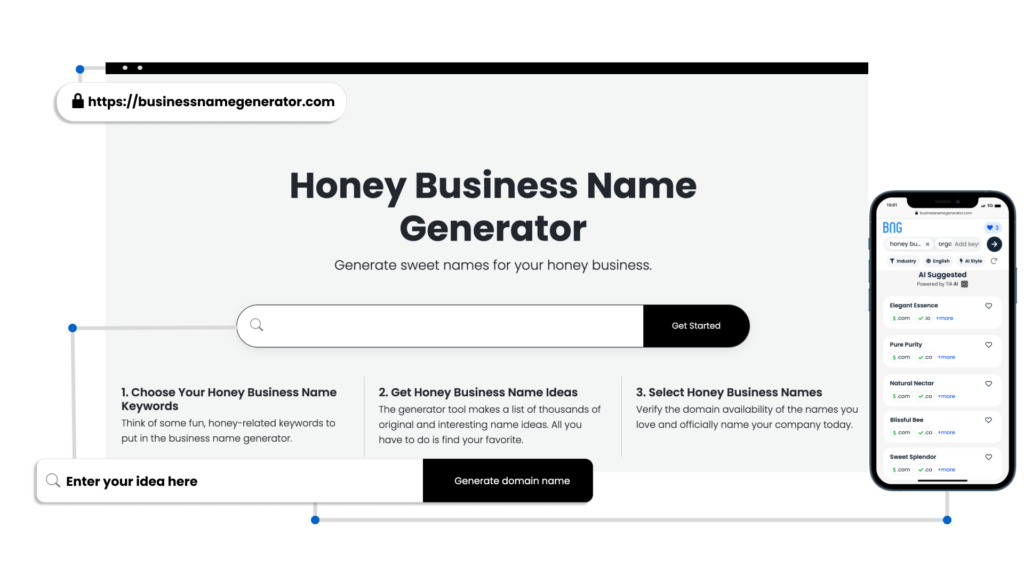 How to use our Honey Business Name Generator