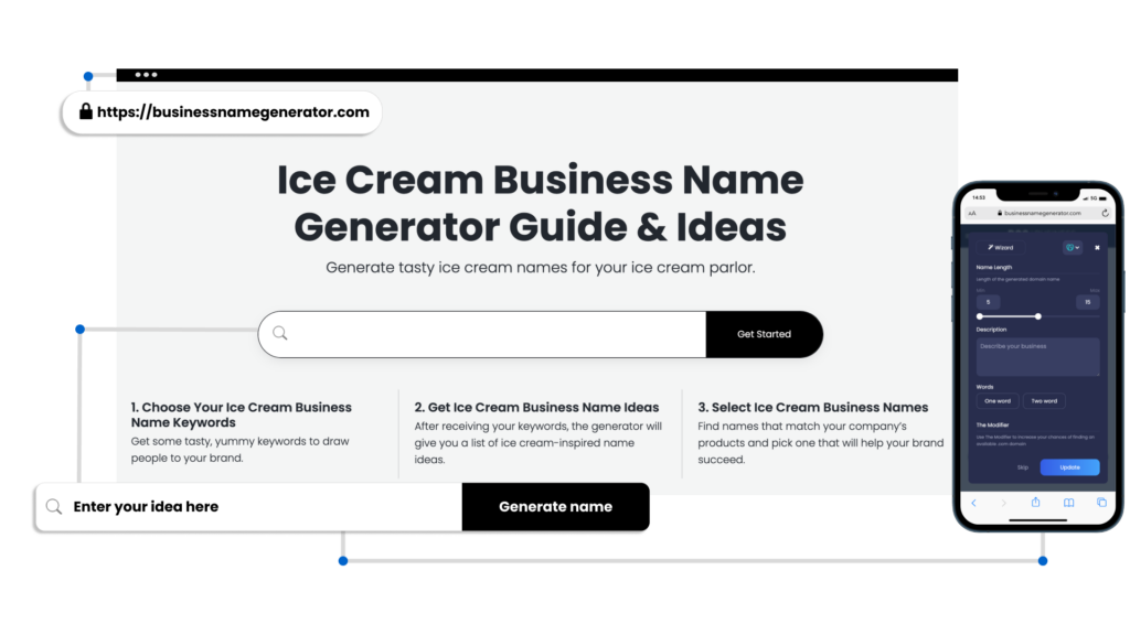 How to use our Ice Cream Business Name Generator