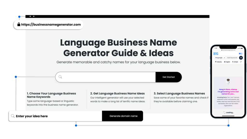 How to use our Language Business Name Generator