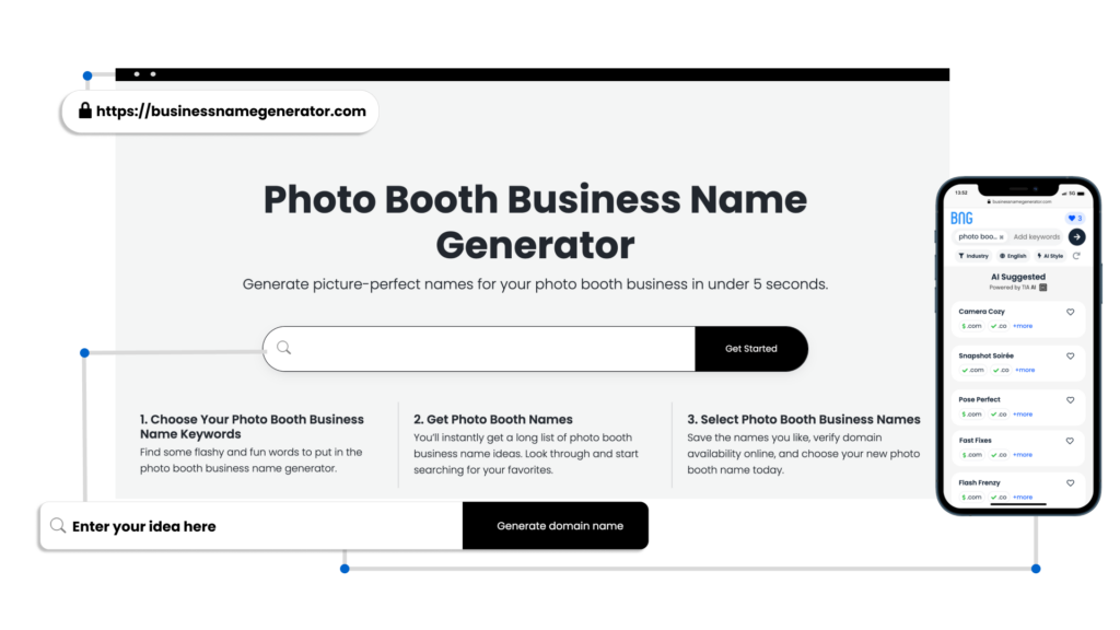 How to use our Photo Booth Business Name Generator
