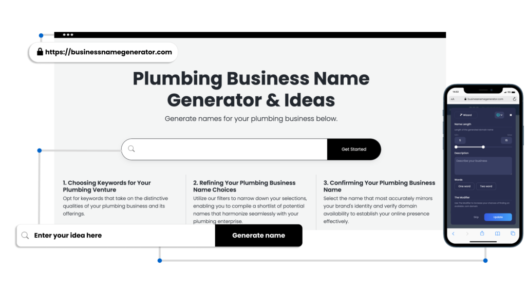 How to use our Plumbing Business Name Generator