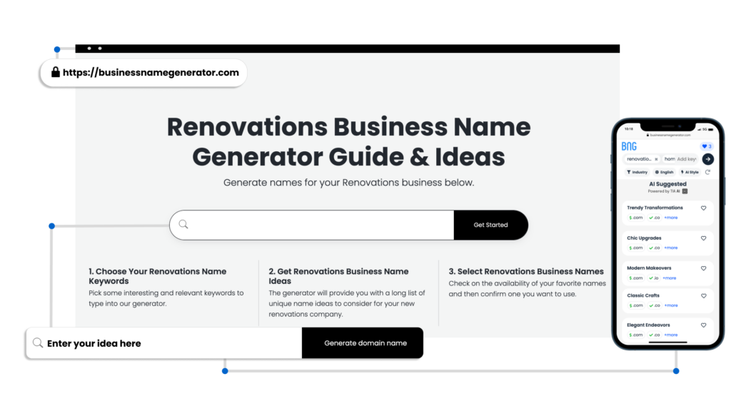 How to use our Renovations Business Name Generator