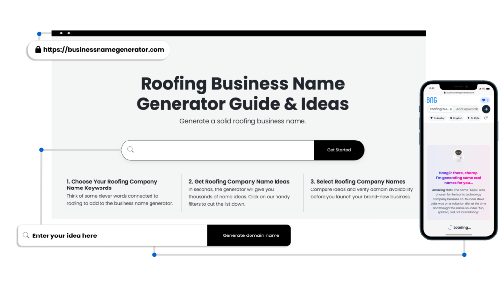How to use our Roofing Business Name Generator