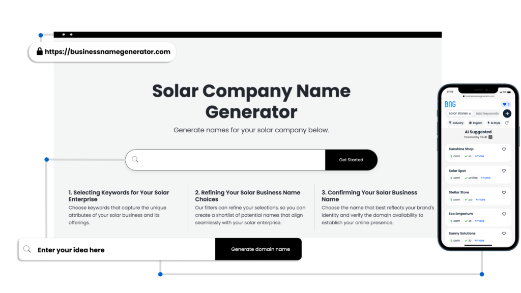 How to use our Solar Business Name Generator