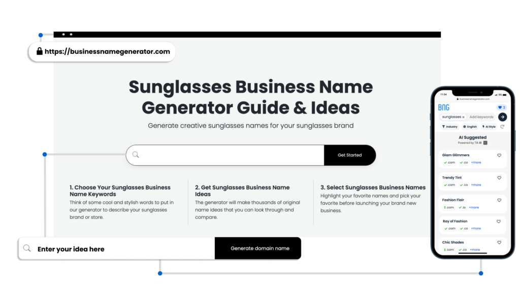 How to use our Sunglasses Business Name Generator