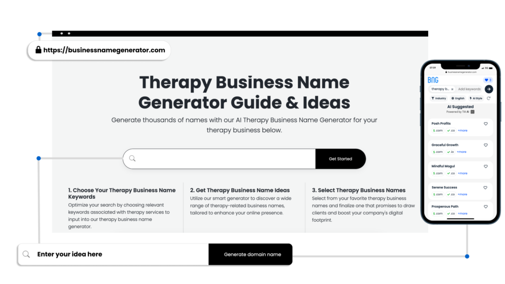 How to use our Therapy Business Name Generator
