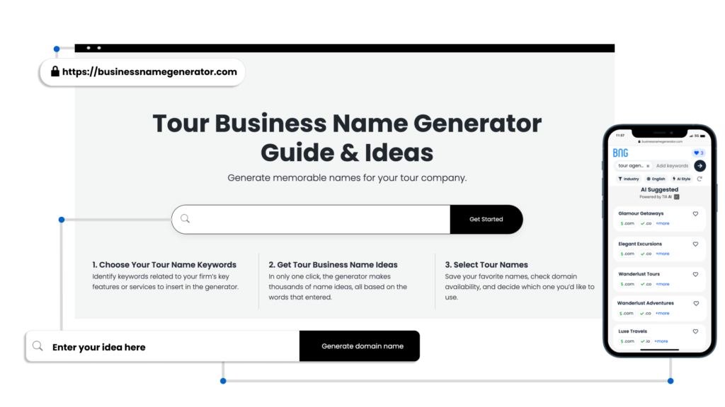 How to use our Tour Business Name Generator