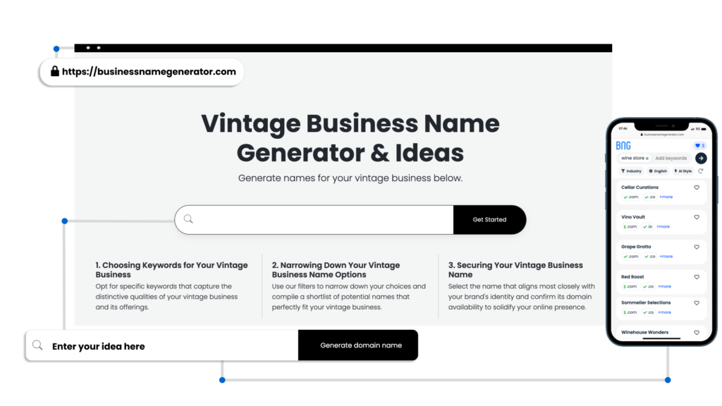 How to use our Vintage Business Name Generator